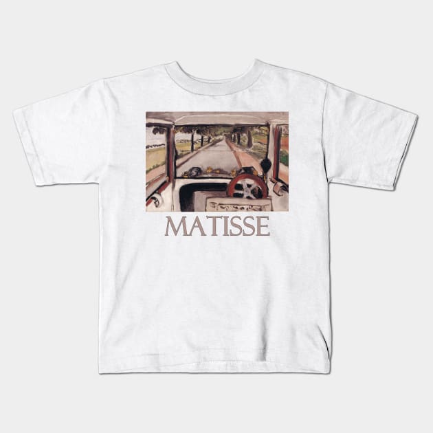 The Windshield by Henri Matisse Kids T-Shirt by Naves